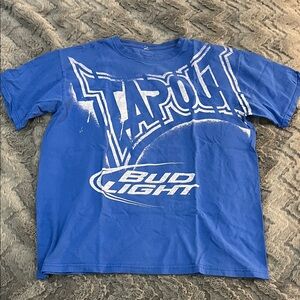 Tapout Men Blue and White Graphic Tee